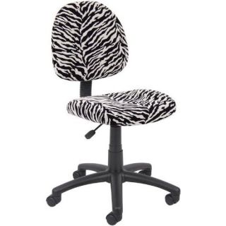 New Zebra Print Soft Microfiber Fabric Home Office Desk Chairs Armless