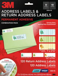 3M Holiday Address Return Address Labels
