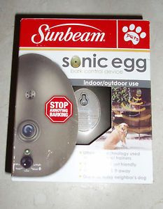 Sunbeam™ Indoor Outdoor Ultrasonic Egg Stop Barking Control Device for Dogs Dog