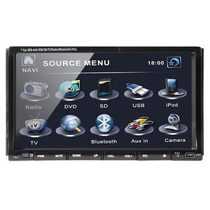 Digital 2 DIN 7"Touchscreen Car Stereo iPod DVD Player FM Am Radio Bluetooth TV