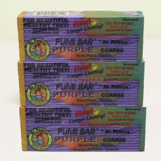 3 Mr Pumice Pumi Bar Purple Coarse Anti Bacterial Longer Lasting New ★ SHIP 24H