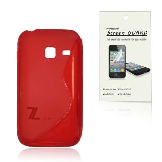 S Line TPU Gel Case Cover Screen Guard for Samsung Galaxy Y Duos S6102 S6102B