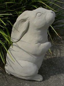 Bunny Large Sitting Rabbit Statue Home Garden Pet Outdoor Decor Cast Cement