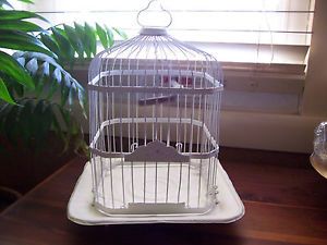 Vintage Antique Bird Cage Charming French Country Wire Bird House Garden Decor