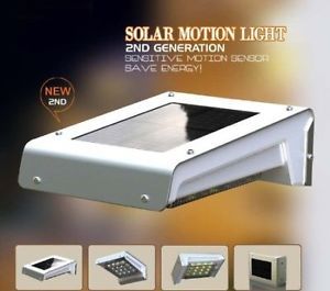 16 Bright LED Wireless Solar Powered Motion Sensor Outdoor Light Weatherproof