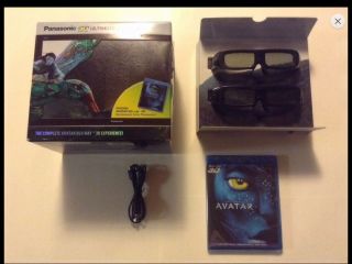 Panasonic 3D Full HD Ultimate Pack Two 3D Glasses and Factory SEALED Avatar