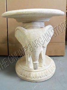 Frontgate Elephant Stone Umbrella Side Coffee Outdoor Patio Table Stand Holder