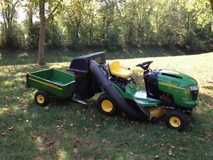 John Deere L100 Riding Lawn Mower Bagger and Cart Murfreesboro TN
