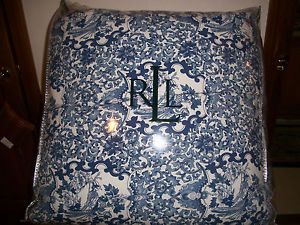 Ralph Lauren Porcelain Blue Tamarind Birds Queen Comforter Set Blue White 4pc