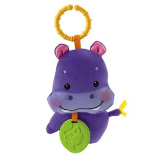 Fisher Price Soft Soothing Hippo Rattle Baby Toys Crib