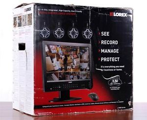 Lorex L19WD Series 320GB 8 Channel DVR LCD MC7540 Color Cameras Security System