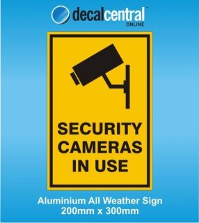 Warning Security Camera Aluminium Sign Public Safety Oh s Home Camera CCTV