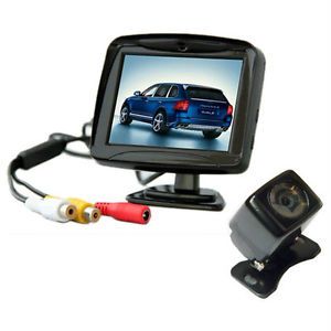 3 5" TFT LCD Car Reverse Rearview Color Monitor Car Backup Camera System X1
