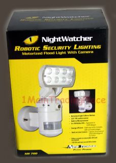 New Night Watcher Robotic Security Smart Flood Light Color Camera Motion Tracker