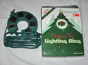 Indoor Christmas Tree Lighting Ring 5 Outlet 12' Cord with on Off Switch