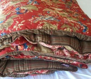 New Ralph Lauren Chaps Summerton Full Comforter Only 88"x92" Red Floral Bedding