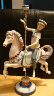 Retired Lladro Figurine Boy on A Carousel Horse 1470