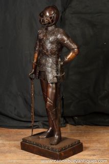 3ft Bronze Knight Statue Sculpture Crusades Templar Art Sculpture