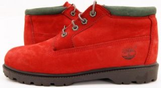 Timberland Women's Waterproof Nellie Chukka Ruby Red Nubuck Boots Shoes 9 5M