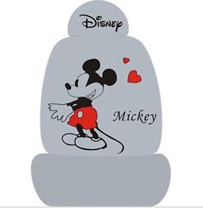Disney Mickey Mouse Heart Car Seat Cover for The Five Seat Car Use Gray