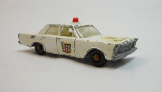 Matchbox Lesney Ford Galaxie Police Car No 55 59 Vintage 1966