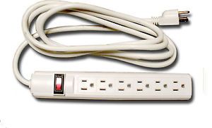 6 Outlet 8ft Power Strip Surge Protector Extension Cord Power Tap
