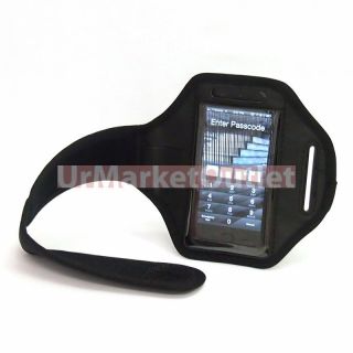 Premium GYM Running Sport Armband Case Cover Apple iPhone 3 3GS 4 4S 5 Black
