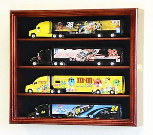 1 64 Scale Hot Wheels Semi Big Rig Trailer Truck Display Case Cabinet Holds 4