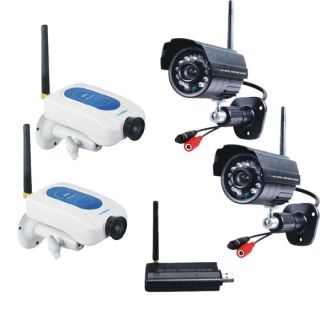 4CH Complete Digital Wireless Home Security Surveillance Camera System USB DVR