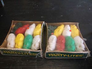 2 Vintage Noma Owl Patio Party String Lights Lites RV Camping Bulbs Cords