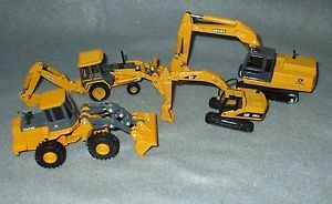 Lot of 4 Cat John Deere Construction Equipment Toy Lot