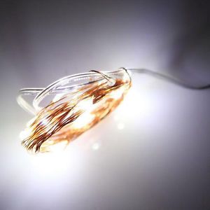 2M Battery Operated Copper Wire Steady on Warm Light LED String Fairy Lights