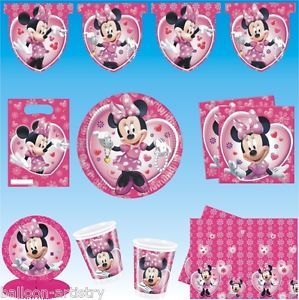 Disney Minnie Mouse Pink Party Items Tableware Decorations All Under One Listing