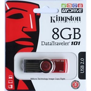 Kingston DataTraveler 101 USB 8GB 8g DT101G2 8GB DT101 G2 Red Flash Pen Drive