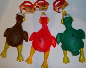 Pet King PK232 Rubber Duck or Chicken Dog Squeeze Toy
