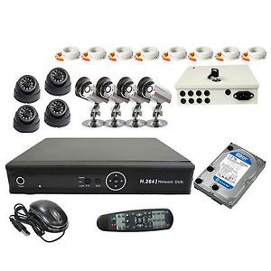 8CH Channel H 264 DVR System CCTV Surveillance Security Sony Camera Kit 1T New