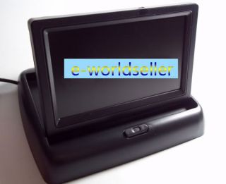 New 4 3 inch LCD TFT Fold Monitor for Car Backup Rearview Camera Cam DVR