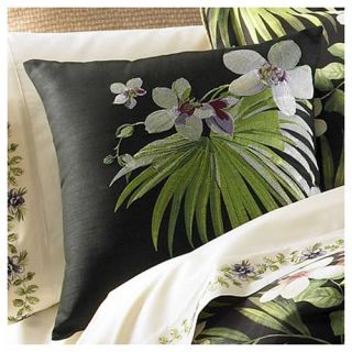 9pc J Queen Seychelles King Comforter Set Euro Sham Pillow Black Tropical Floral