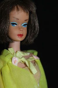 Vintage Silver Brunette Long Hair American Girl Barbie in Tagged Barbie Outfit