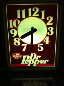 Lighted Dr Pepper Wall Clock