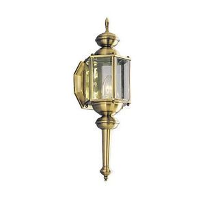 Brass Outdoor Wall Mount Light Lantern Fixture Lighting