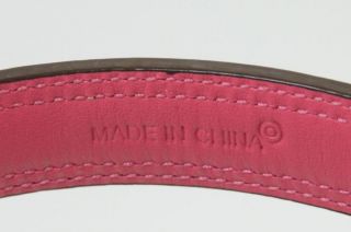 Coach Brown Monogram Pink Patent Leather Dog Collar New