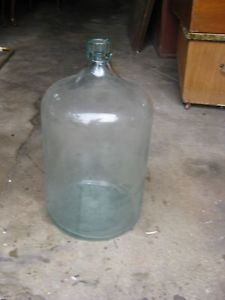 1929 Vintage Light Aqua Colored Glass Water Bottle 5 Gallon Jug