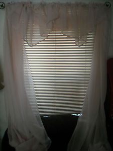 JCP Home Lisette Pink Sheer Scarf Valance 2 Ascot Valances Window Treatments