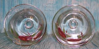 2 Franciscan Apple Hand Painted Wine Glasses USA 1