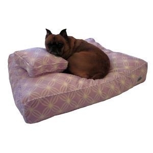 Designer Dog Bed Cover Free Dog Pillow Cover Plush Purple and White Large