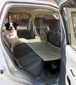 Kurgo Backseat Bridge Dog Pet Car Rear Seat Extender Reversible Black Khaki