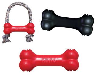 Kong Goodie Bone Stuff'N Treat Dog Chew Rubber Fetch Toy Choose Size Style