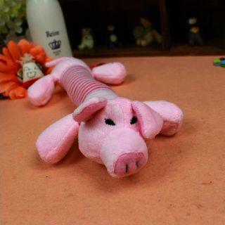 Pet Dog Pull Toy Puppy Chew Squeaker Squeaky Plush Sound Pig Elephant Toys O