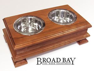 Handcrafted Solid Cherry Elevated Dog Dish Bowl Stand Best Wood Feeder Gorgeous